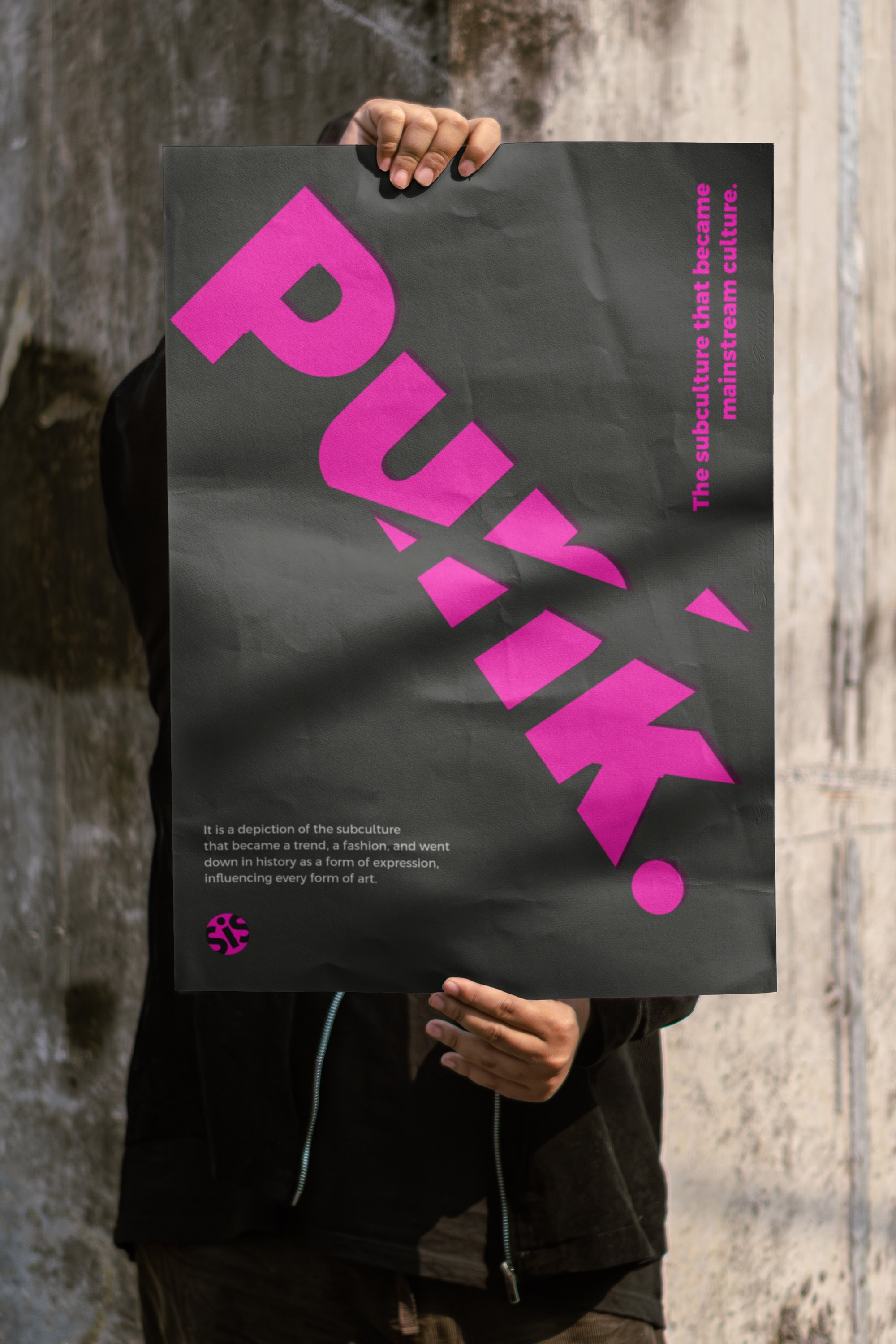 punk. Τhe subculture that became mainstream culture promotional poster.