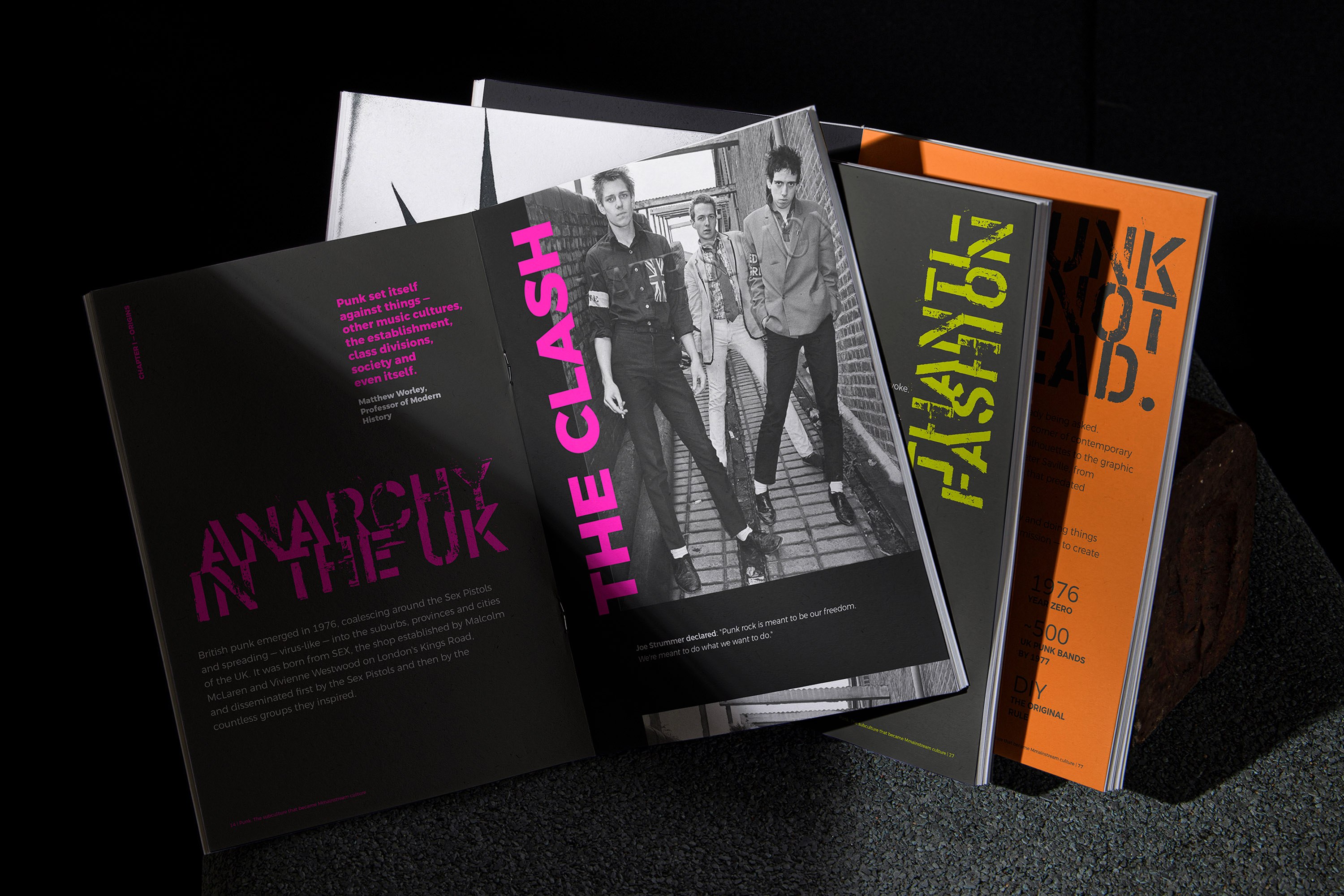 punk. Τhe subculture that became mainstream culture book. Open spreads.